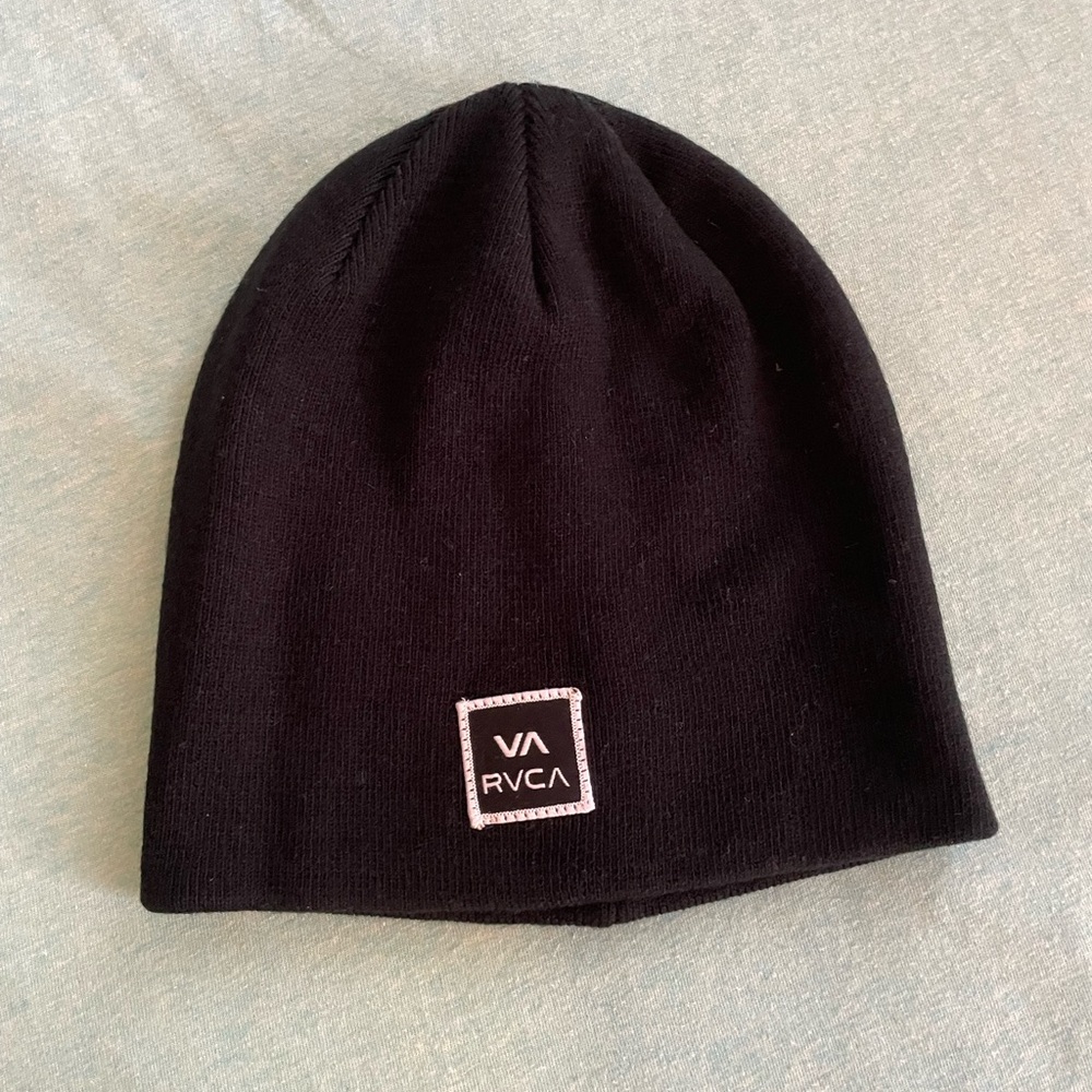 RVCA Black Logo Beanie